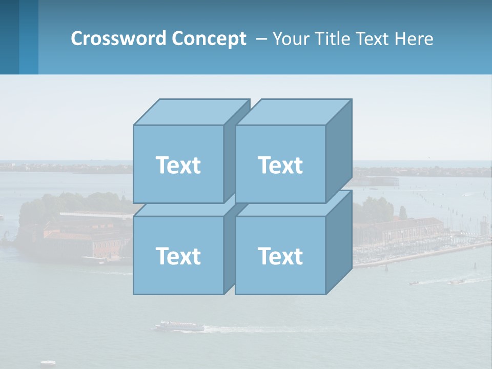 A Large Body Of Water With A Small Island In The Middle Of It PowerPoint Template