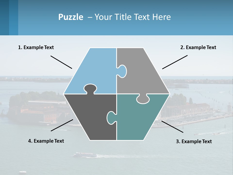 A Large Body Of Water With A Small Island In The Middle Of It PowerPoint Template