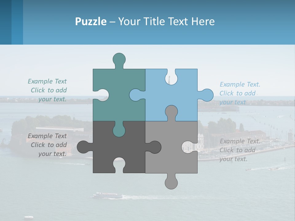 A Large Body Of Water With A Small Island In The Middle Of It PowerPoint Template