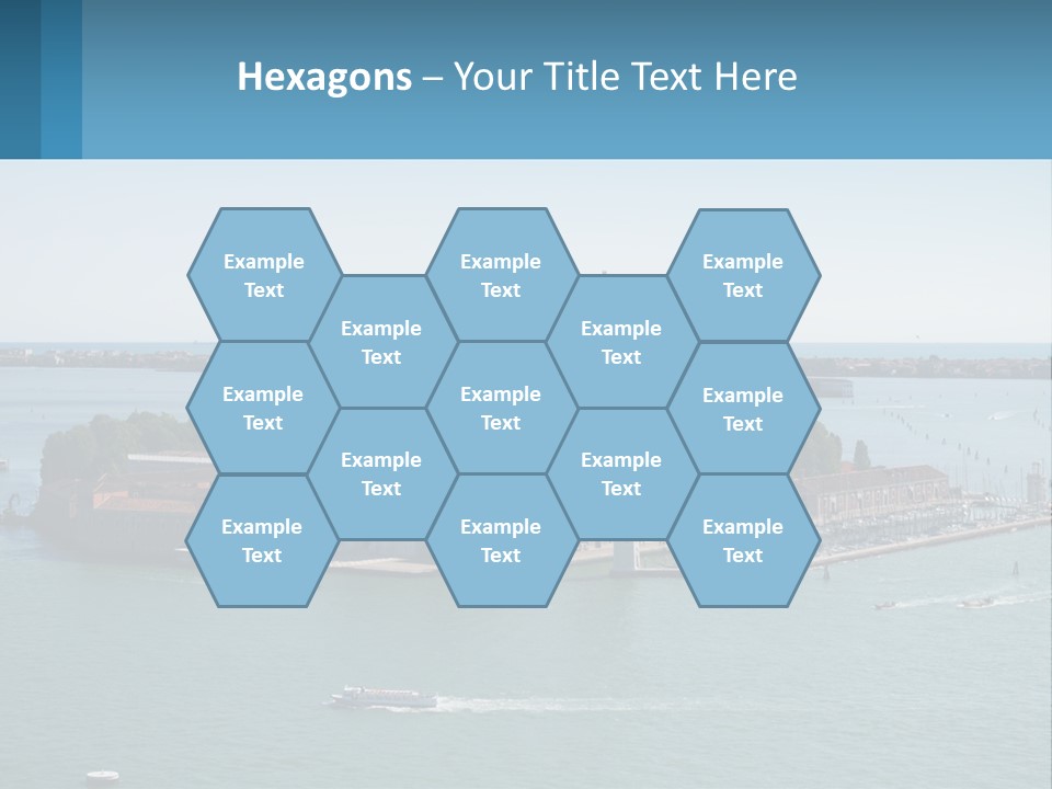 A Large Body Of Water With A Small Island In The Middle Of It PowerPoint Template