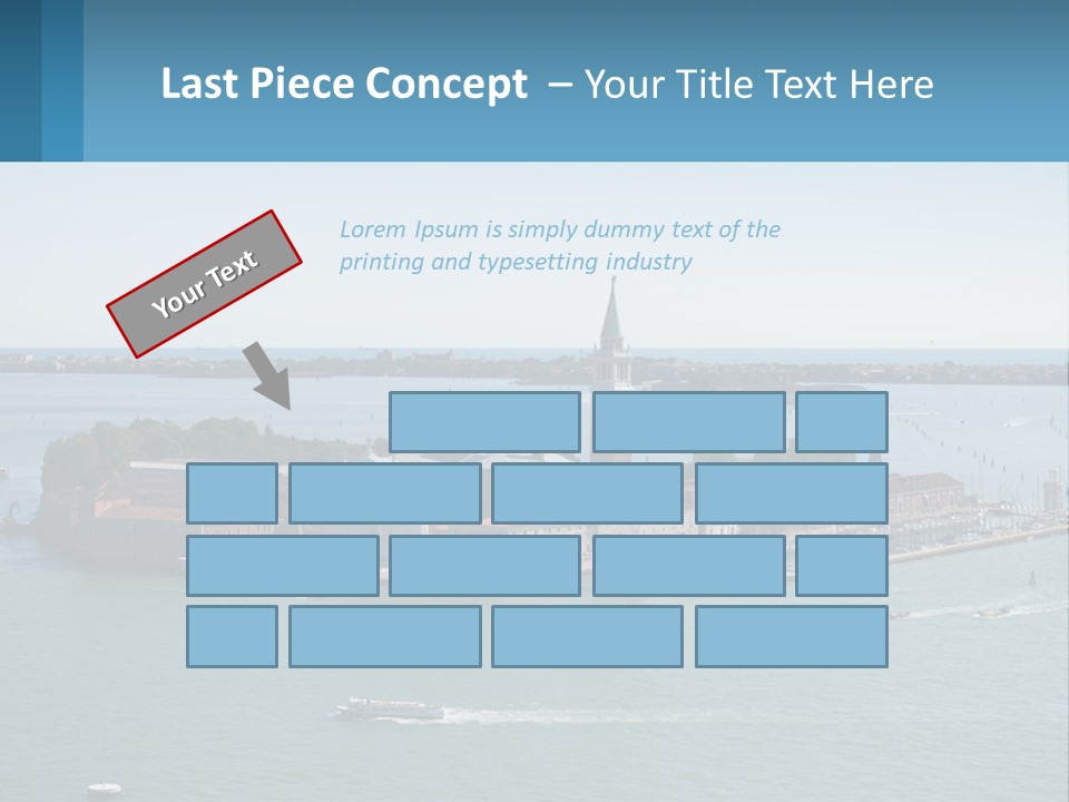 A Large Body Of Water With A Small Island In The Middle Of It PowerPoint Template