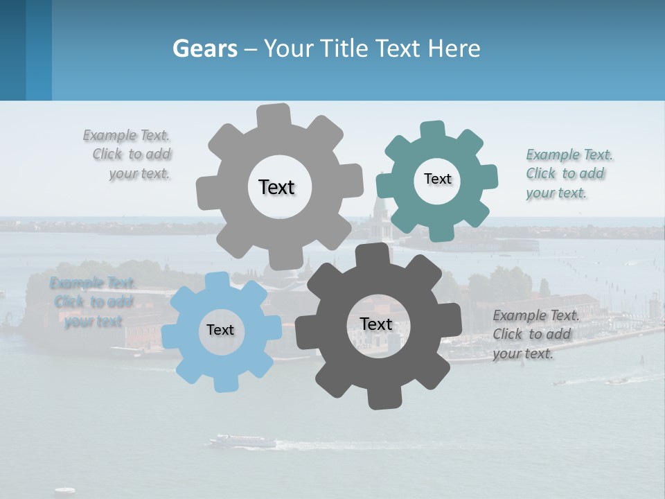 A Large Body Of Water With A Small Island In The Middle Of It PowerPoint Template