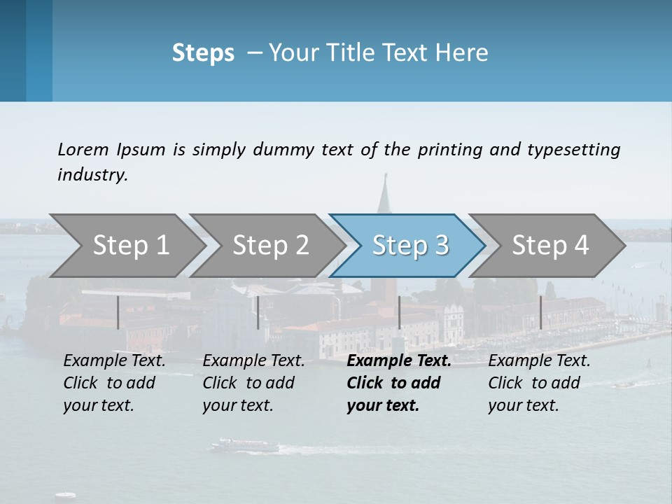 A Large Body Of Water With A Small Island In The Middle Of It PowerPoint Template