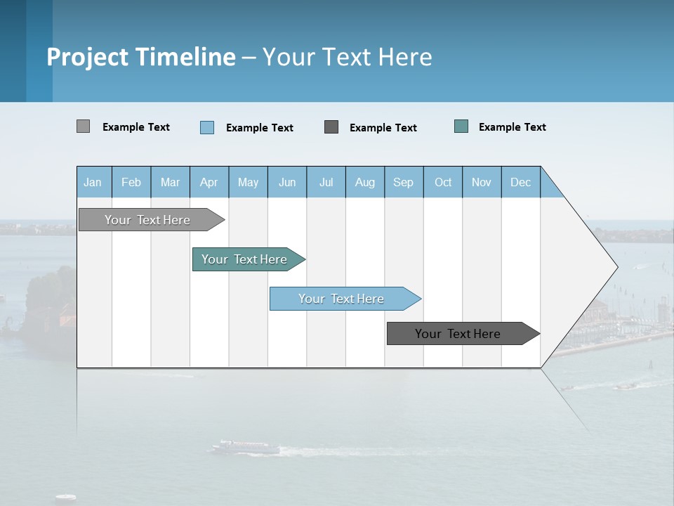 A Large Body Of Water With A Small Island In The Middle Of It PowerPoint Template