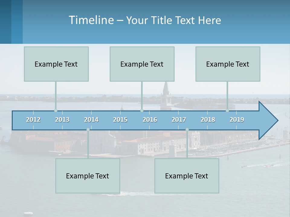 A Large Body Of Water With A Small Island In The Middle Of It PowerPoint Template