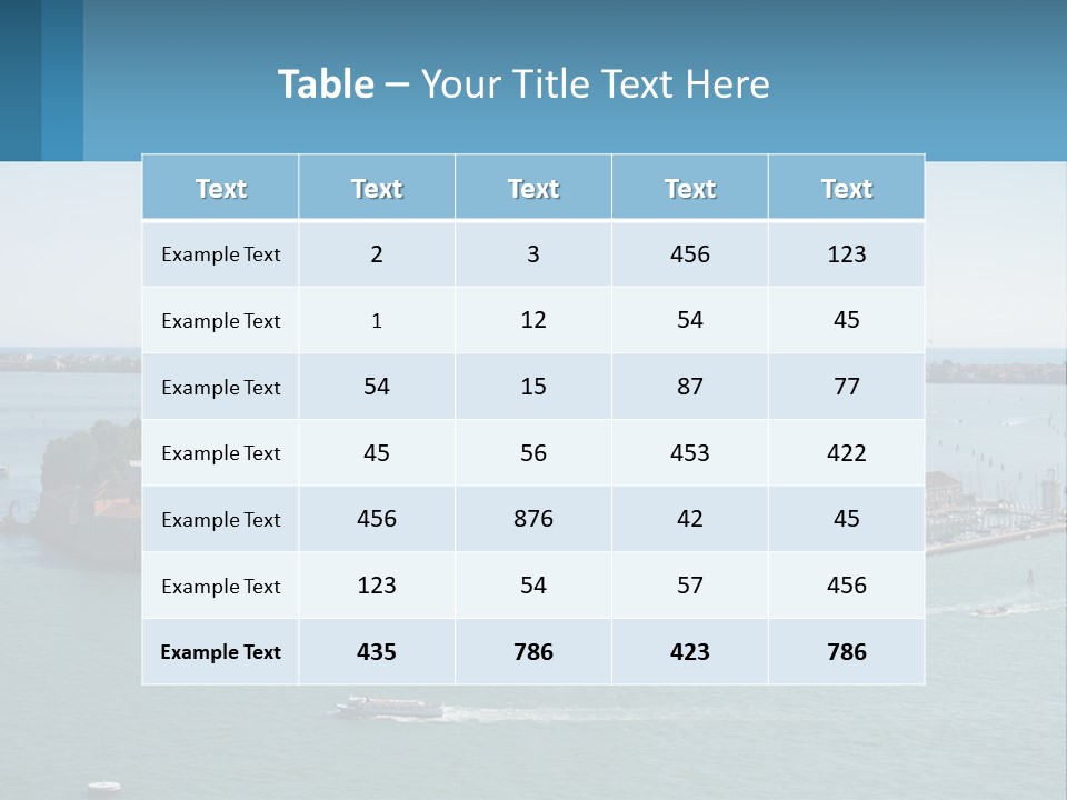 A Large Body Of Water With A Small Island In The Middle Of It PowerPoint Template