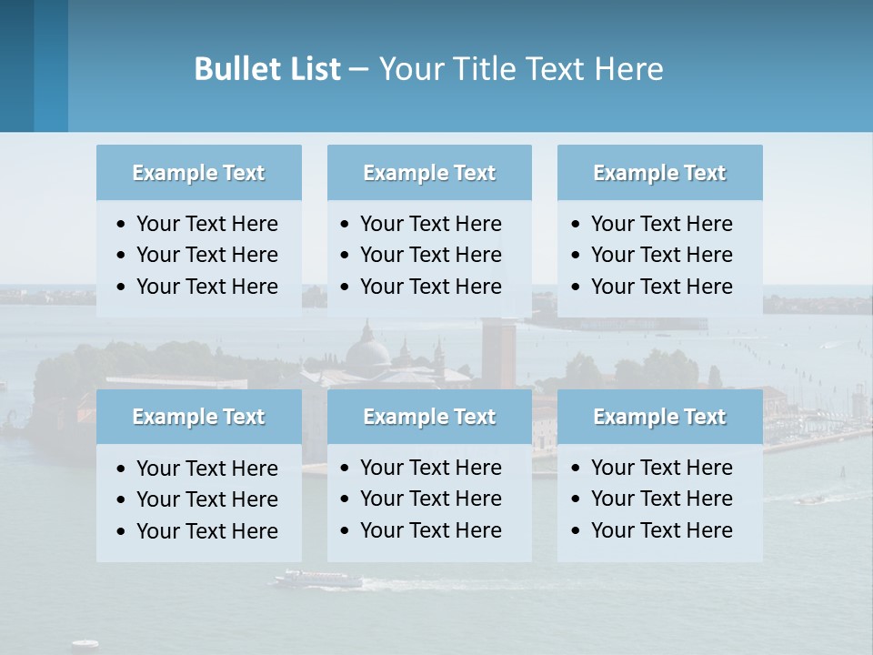 A Large Body Of Water With A Small Island In The Middle Of It PowerPoint Template