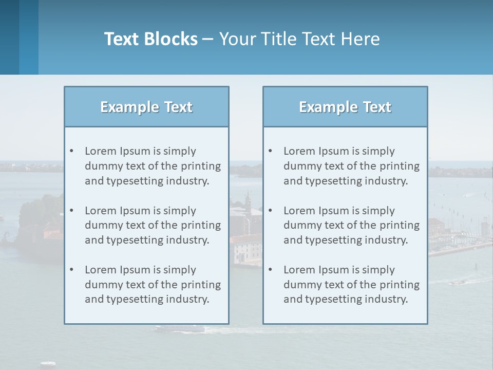 A Large Body Of Water With A Small Island In The Middle Of It PowerPoint Template