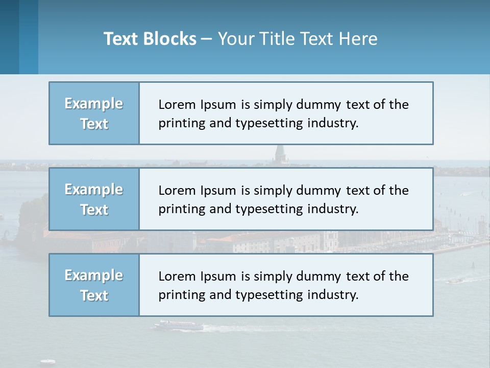 A Large Body Of Water With A Small Island In The Middle Of It PowerPoint Template