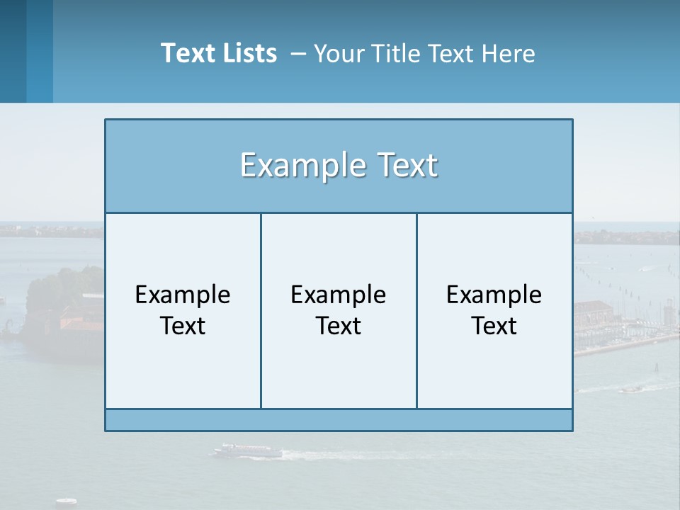 A Large Body Of Water With A Small Island In The Middle Of It PowerPoint Template