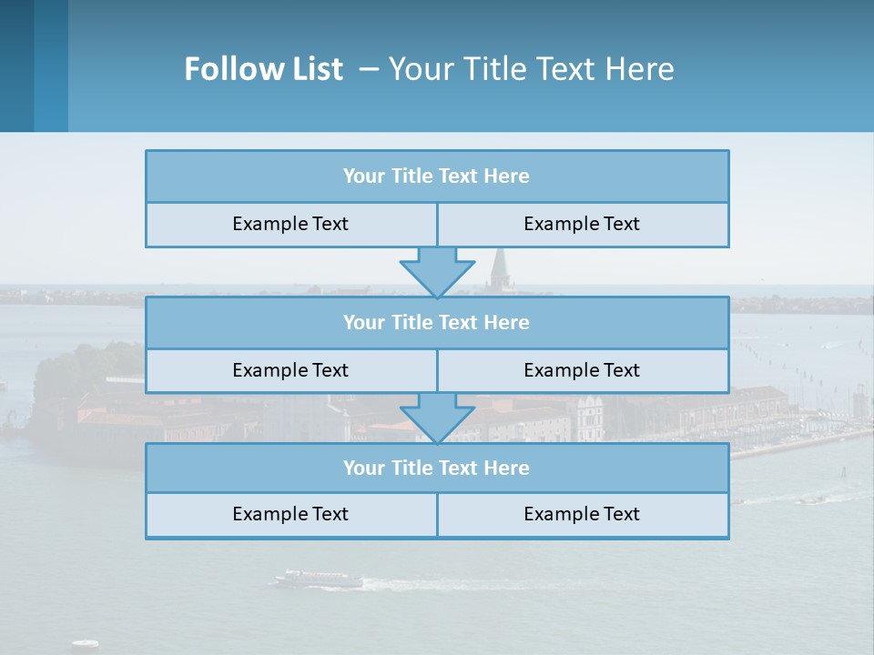 A Large Body Of Water With A Small Island In The Middle Of It PowerPoint Template