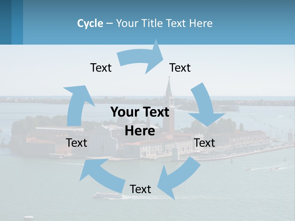 A Large Body Of Water With A Small Island In The Middle Of It PowerPoint Template