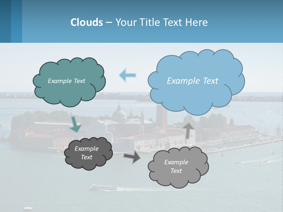 A Large Body Of Water With A Small Island In The Middle Of It PowerPoint Template
