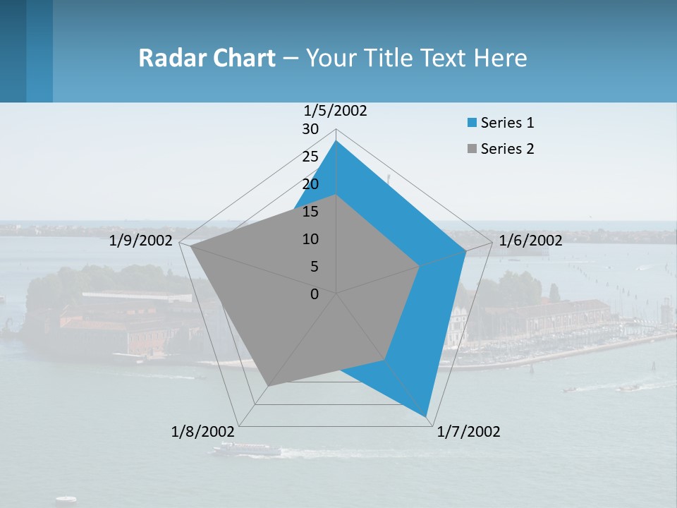 A Large Body Of Water With A Small Island In The Middle Of It PowerPoint Template