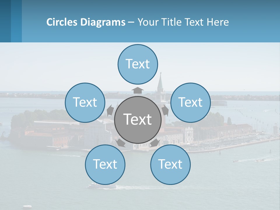 A Large Body Of Water With A Small Island In The Middle Of It PowerPoint Template