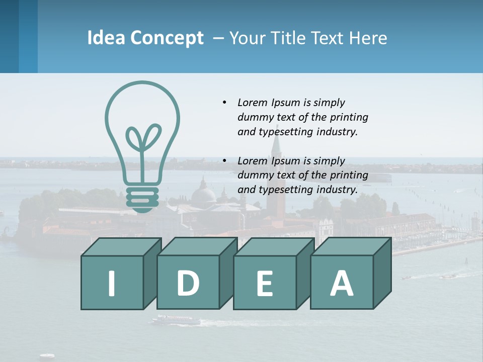 A Large Body Of Water With A Small Island In The Middle Of It PowerPoint Template