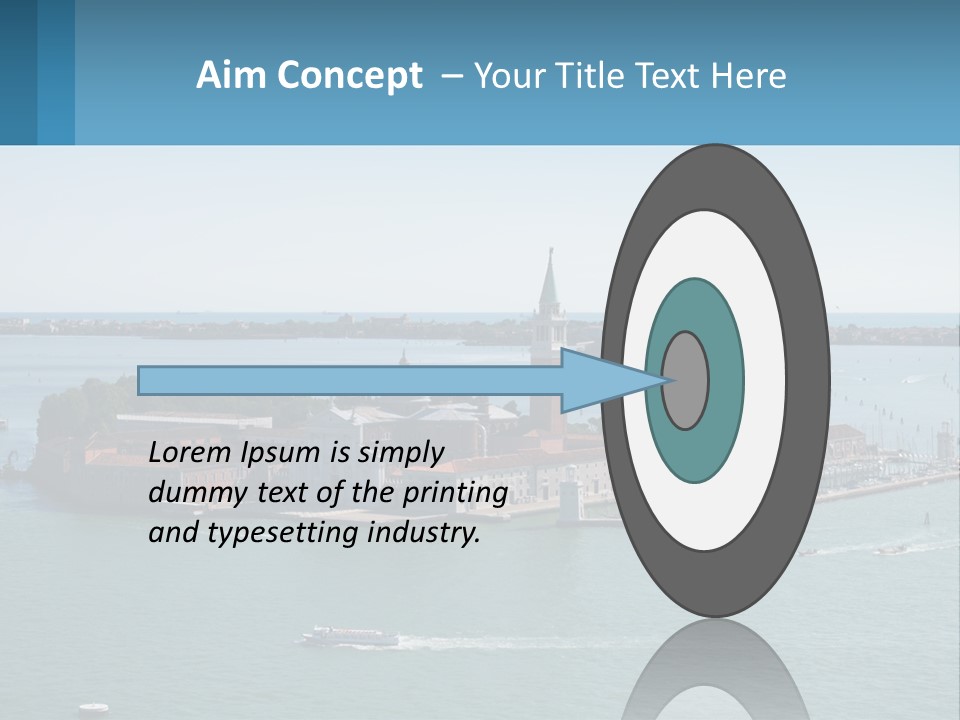 A Large Body Of Water With A Small Island In The Middle Of It PowerPoint Template