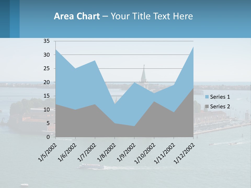 A Large Body Of Water With A Small Island In The Middle Of It PowerPoint Template