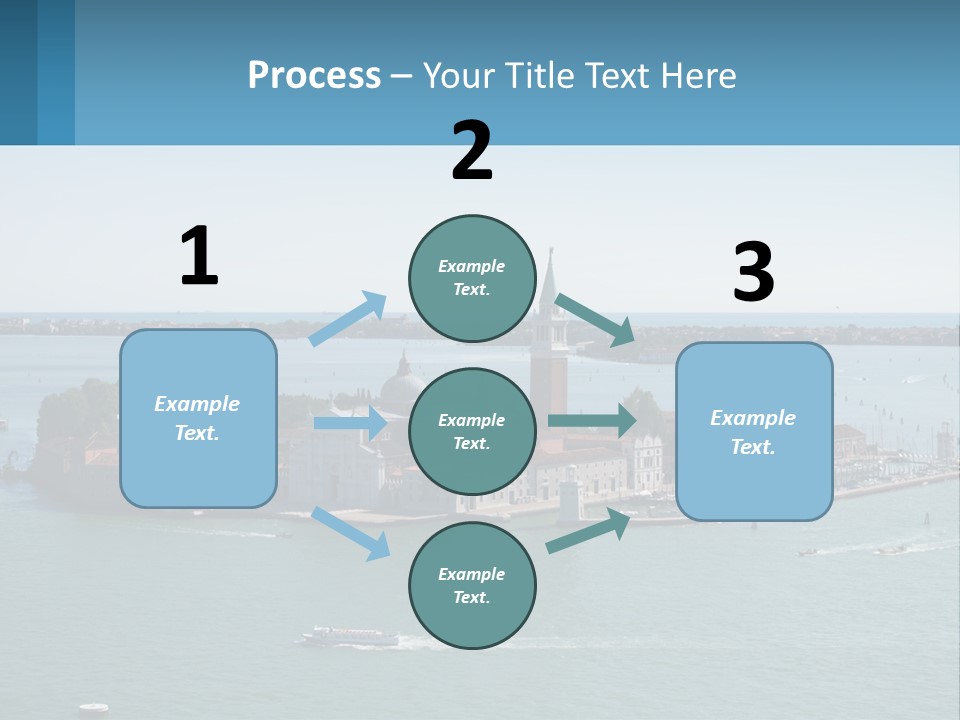 A Large Body Of Water With A Small Island In The Middle Of It PowerPoint Template
