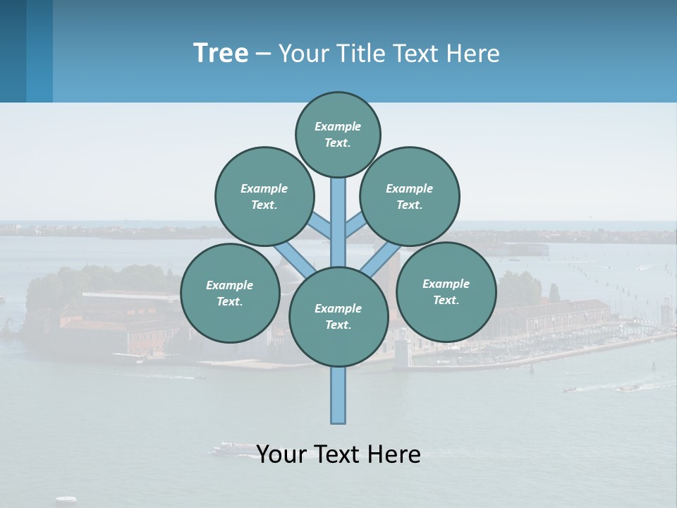 A Large Body Of Water With A Small Island In The Middle Of It PowerPoint Template
