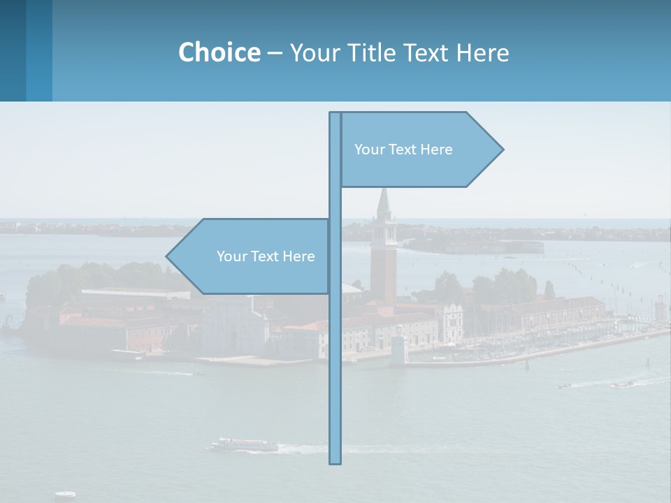 A Large Body Of Water With A Small Island In The Middle Of It PowerPoint Template