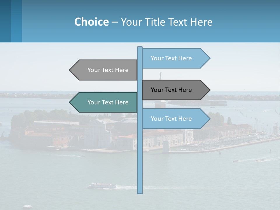 A Large Body Of Water With A Small Island In The Middle Of It PowerPoint Template