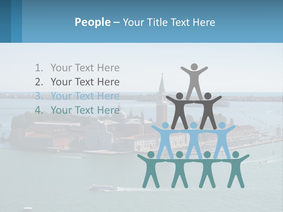 A Large Body Of Water With A Small Island In The Middle Of It PowerPoint Template