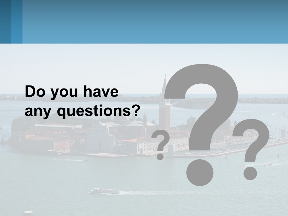 A Large Body Of Water With A Small Island In The Middle Of It PowerPoint Template