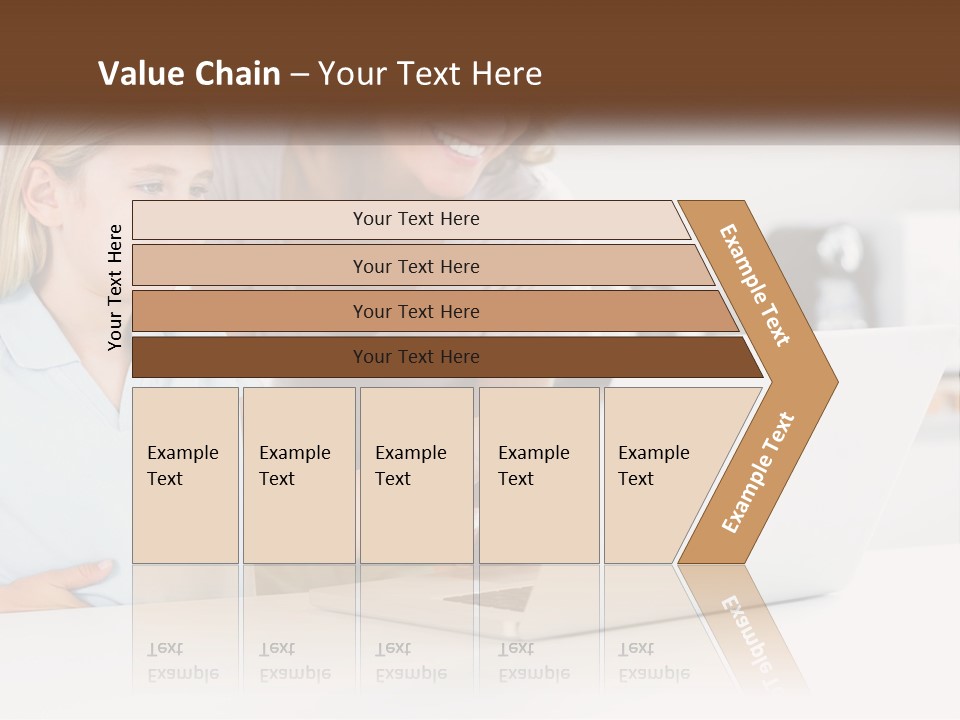 A Woman And A Child Are Looking At A Laptop PowerPoint Template