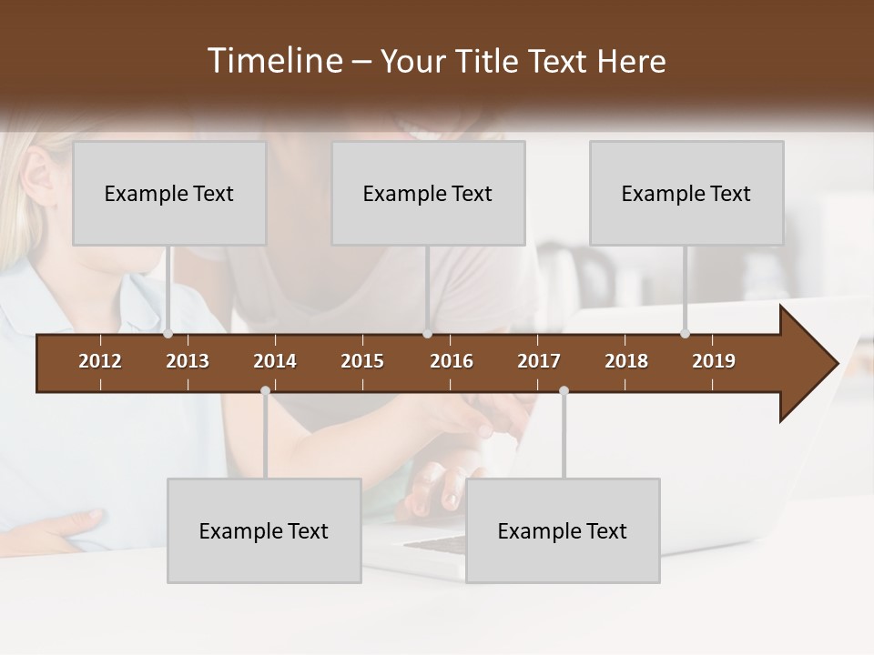 A Woman And A Child Are Looking At A Laptop PowerPoint Template