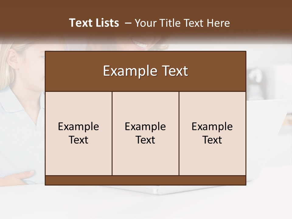 A Woman And A Child Are Looking At A Laptop PowerPoint Template