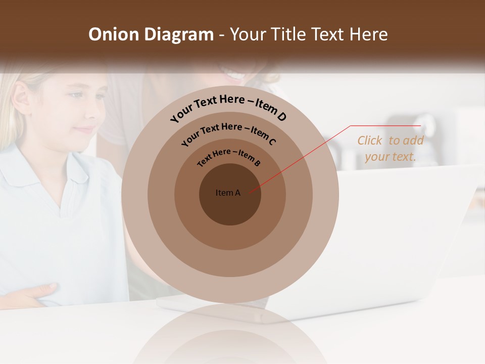 A Woman And A Child Are Looking At A Laptop PowerPoint Template