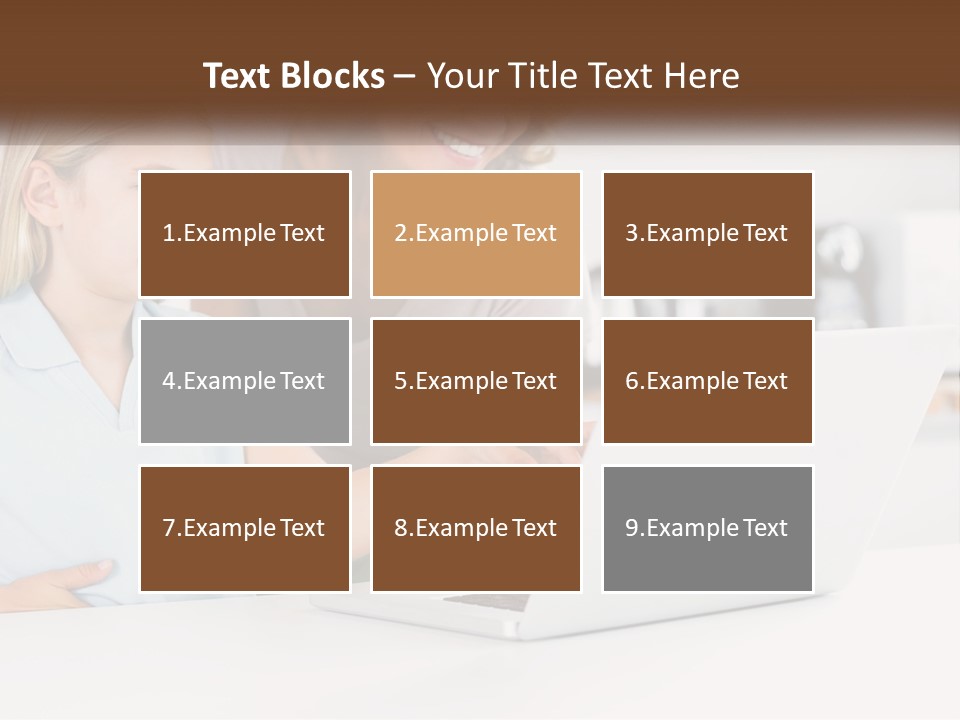 A Woman And A Child Are Looking At A Laptop PowerPoint Template