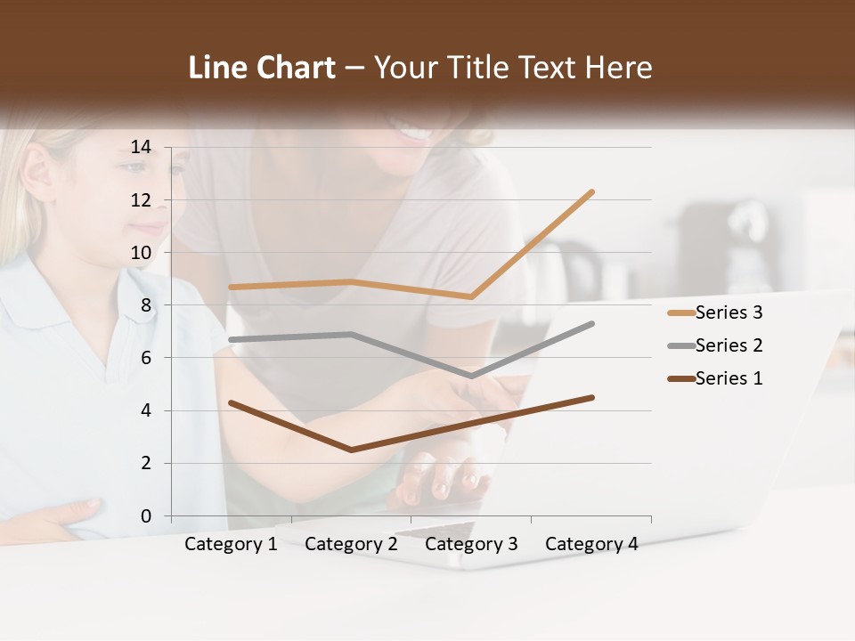 A Woman And A Child Are Looking At A Laptop PowerPoint Template