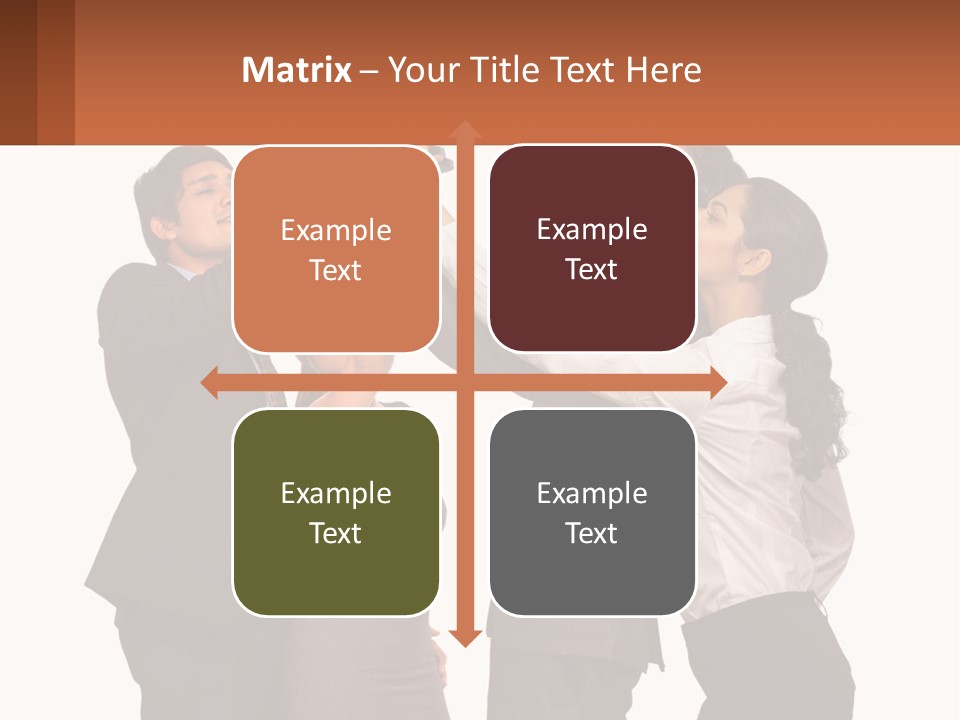 A Group Of People Holding Up A Trophy PowerPoint Template