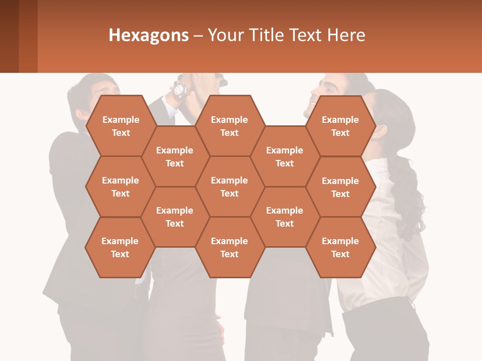 A Group Of People Holding Up A Trophy PowerPoint Template