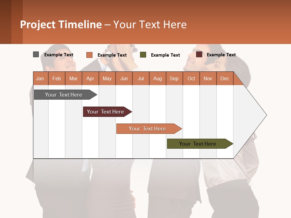 A Group Of People Holding Up A Trophy PowerPoint Template