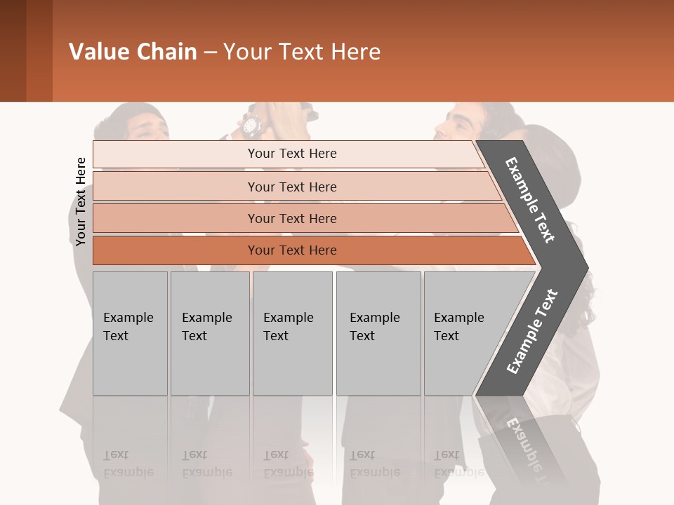 A Group Of People Holding Up A Trophy PowerPoint Template