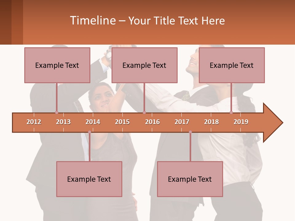 A Group Of People Holding Up A Trophy PowerPoint Template