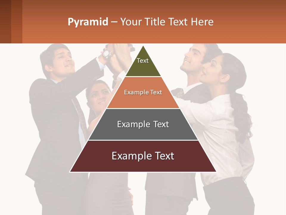 A Group Of People Holding Up A Trophy PowerPoint Template