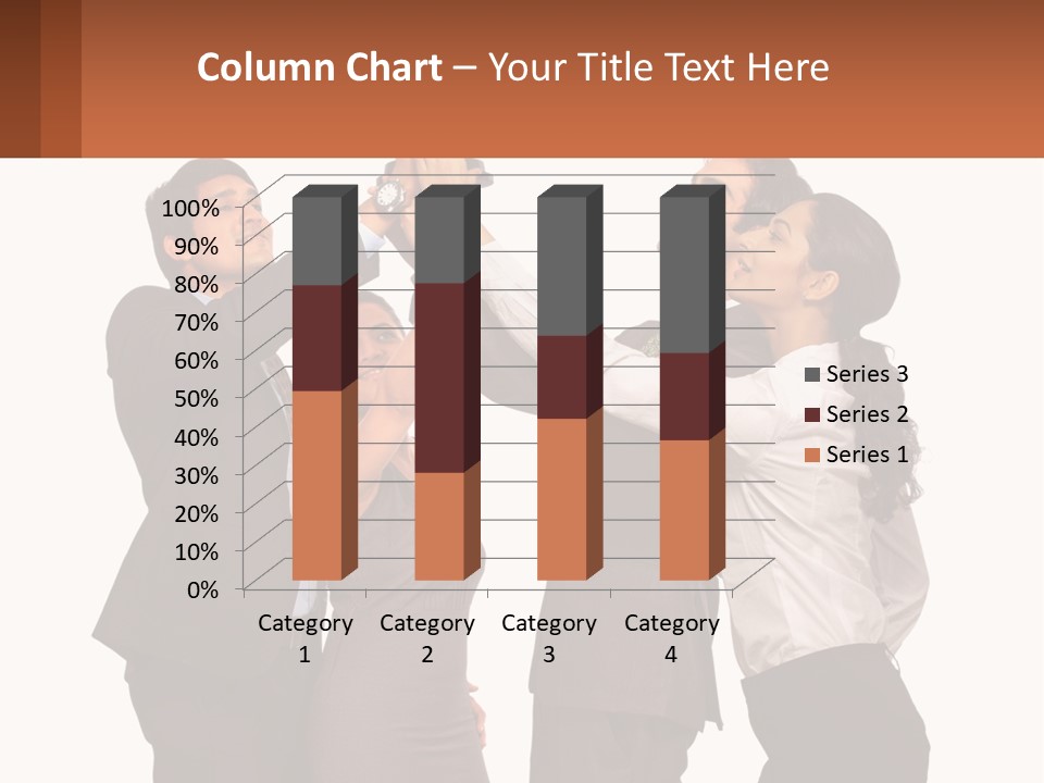 A Group Of People Holding Up A Trophy PowerPoint Template