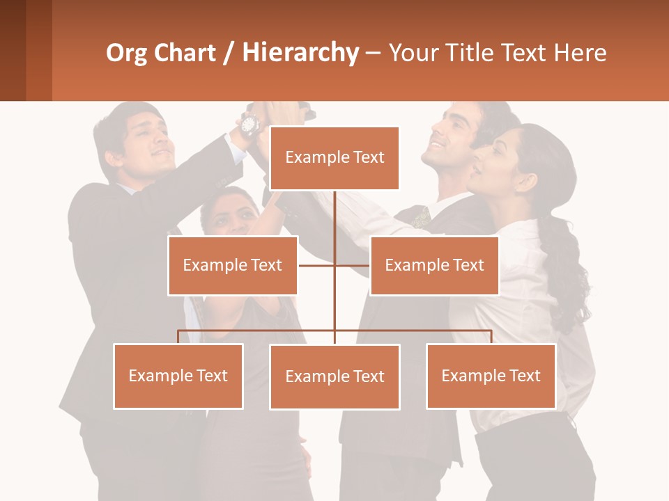 A Group Of People Holding Up A Trophy PowerPoint Template