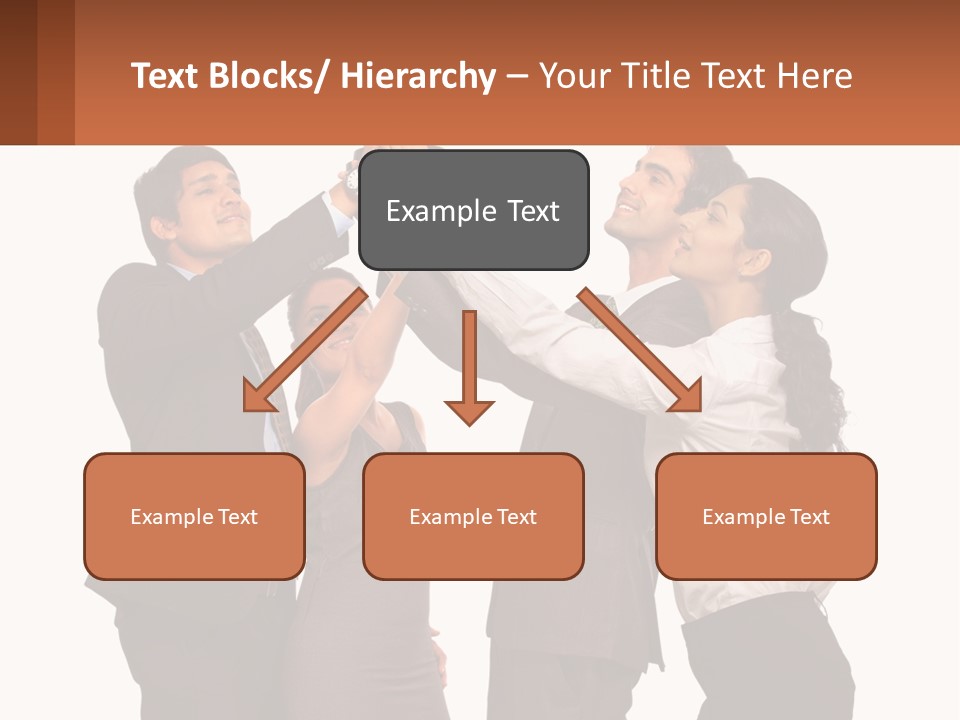 A Group Of People Holding Up A Trophy PowerPoint Template
