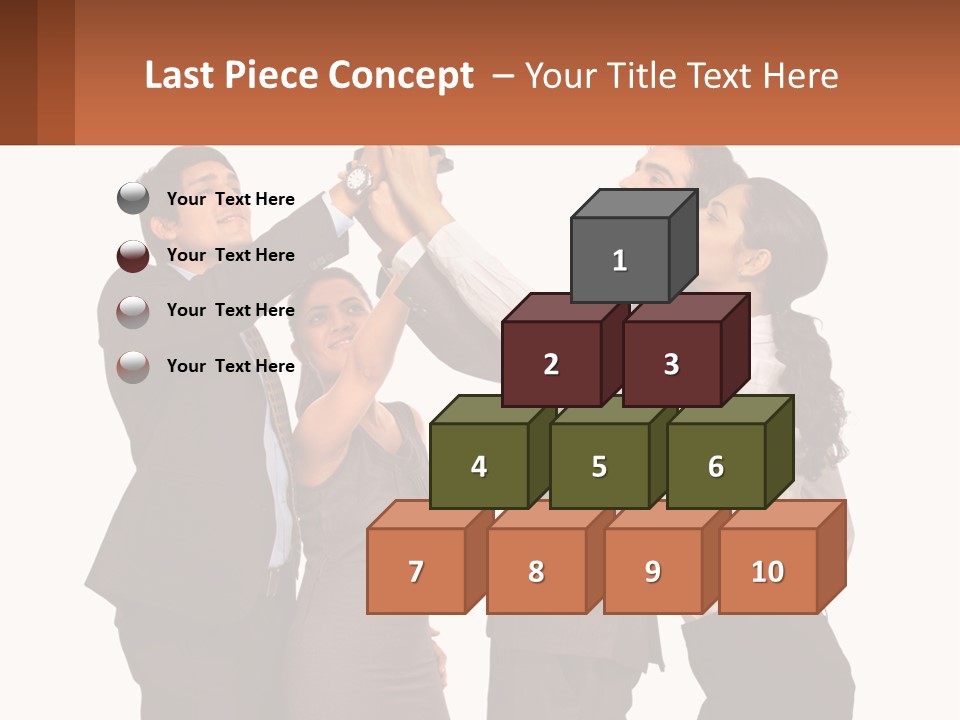 A Group Of People Holding Up A Trophy PowerPoint Template