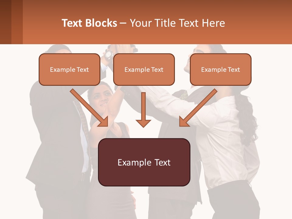 A Group Of People Holding Up A Trophy PowerPoint Template