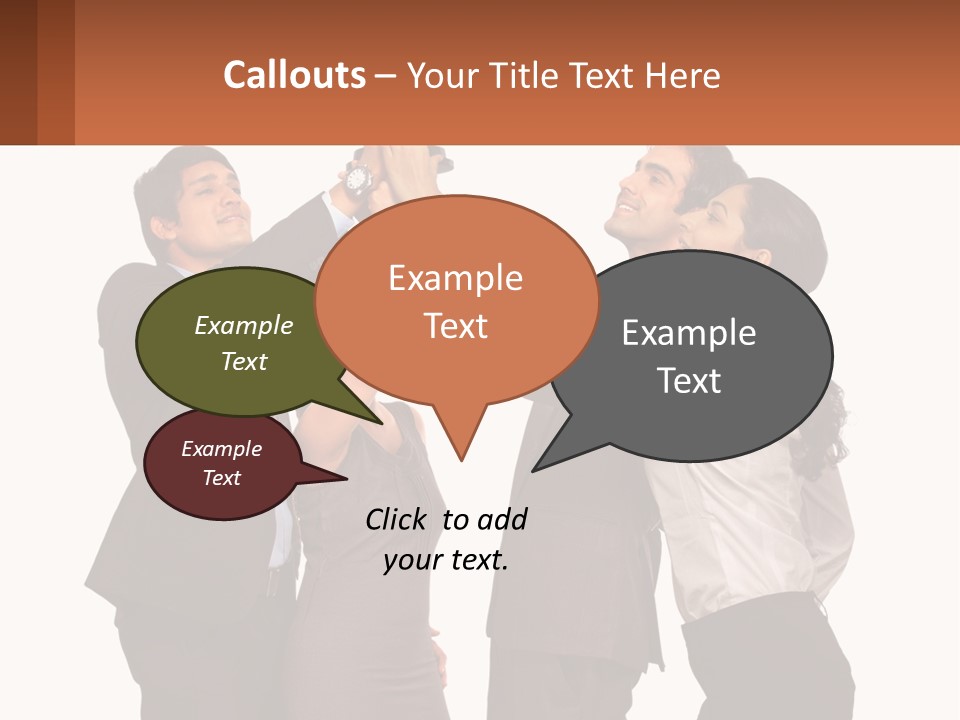 A Group Of People Holding Up A Trophy PowerPoint Template