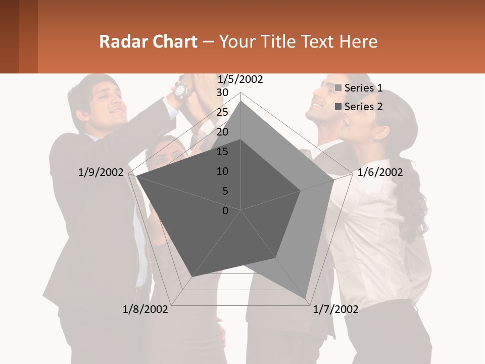 A Group Of People Holding Up A Trophy PowerPoint Template