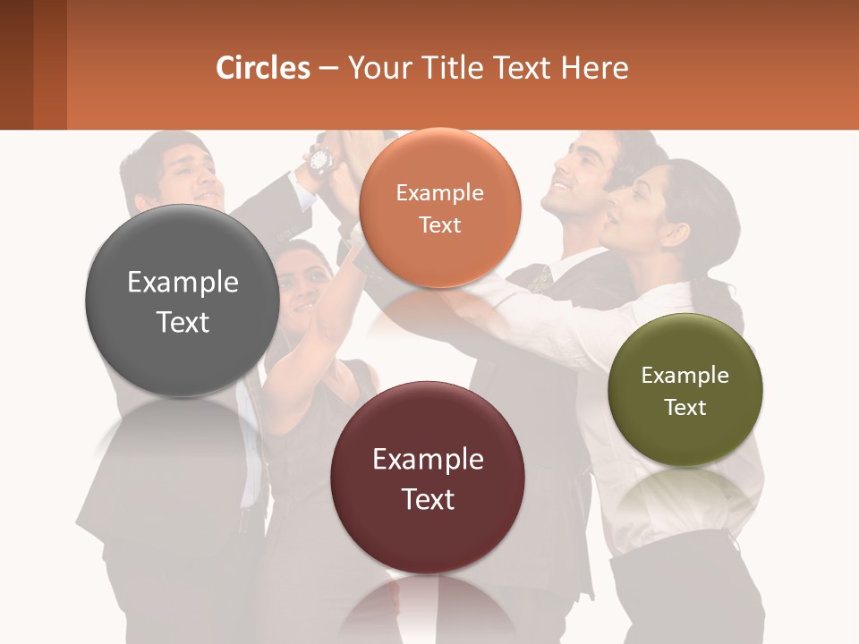 A Group Of People Holding Up A Trophy PowerPoint Template