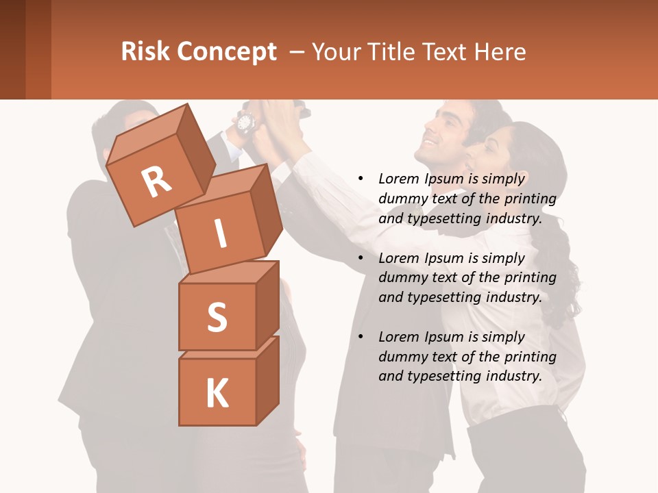 A Group Of People Holding Up A Trophy PowerPoint Template