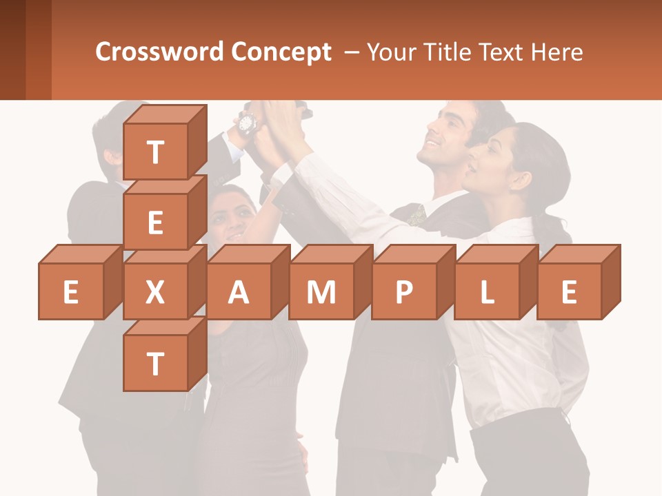 A Group Of People Holding Up A Trophy PowerPoint Template